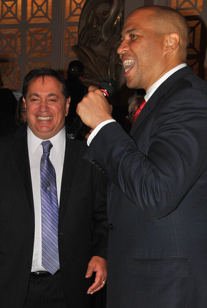Mayor Nick Sacco with Corey Booker